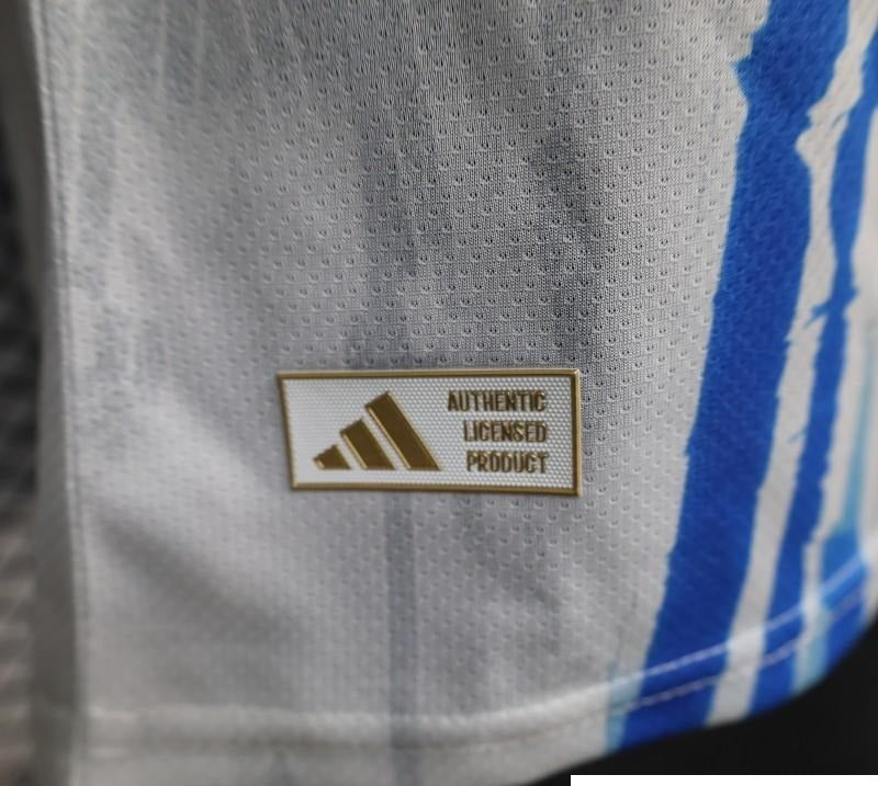 2026 Player Version Argentina White and Light Blue with Brushstroke Stripes