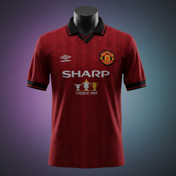 Manchester United 1999 Treble Winners football jersey - front view