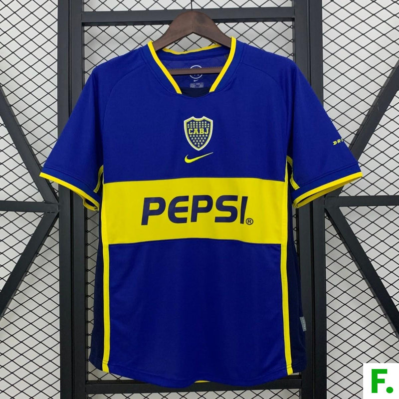 02/03 Retro Boca Juniors Home Jersey - Authentic Vintage Football Shirt
