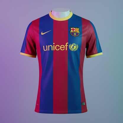 Barcelona 2010/11 Jersey Hyper-Realistic Front 1:1