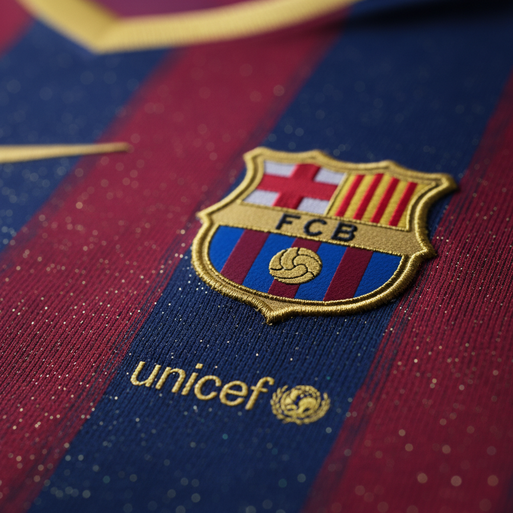 Barcelona 2010/11 Jersey Macro Detail 1:1