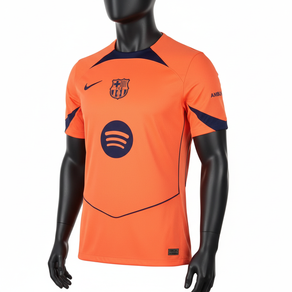 Hyper-realistic Barcelona 3rd Jersey Product Photography