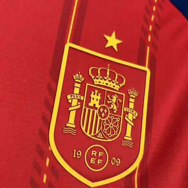 Spain national team logo on a red background