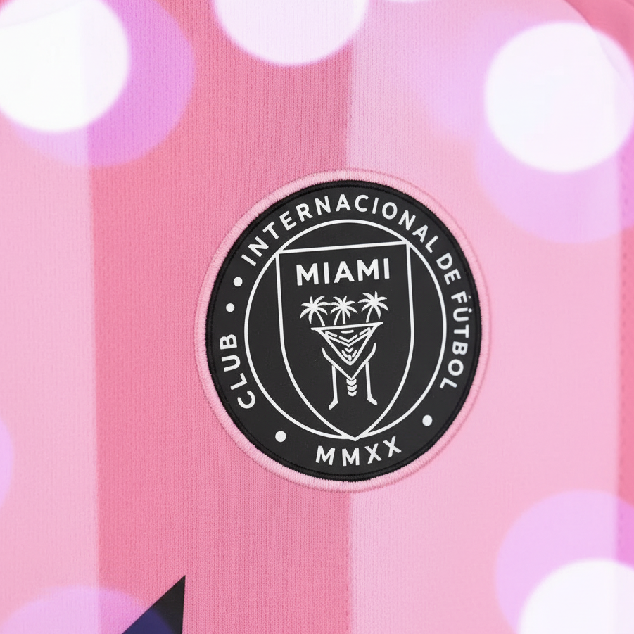 Inter Miami 2025 Home football jersey - detail close-up