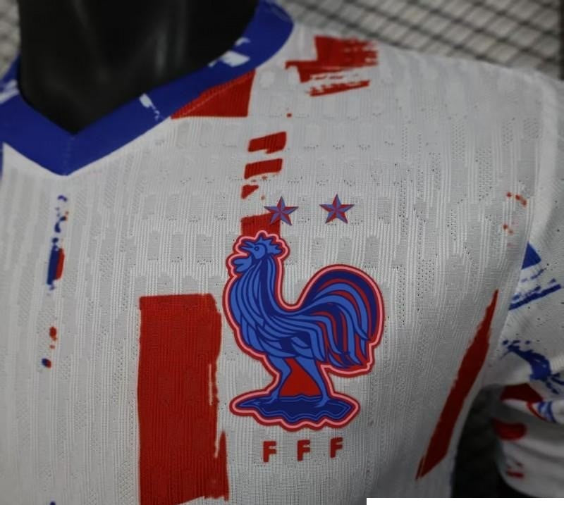 2026 Player Version France White with Blue and Red Brushstrokes Special Edi