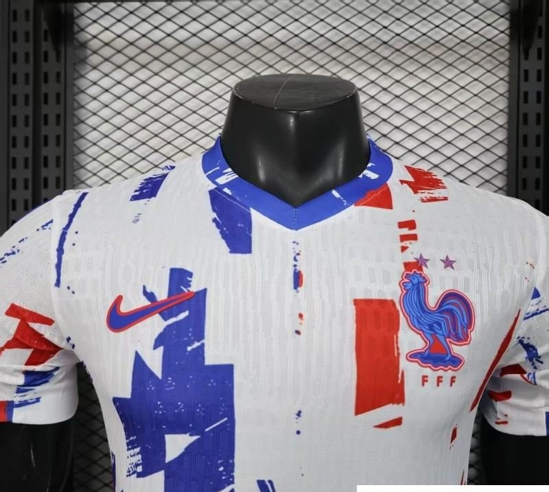 2026 Player Version France White with Blue and Red Brushstrokes Special Edi