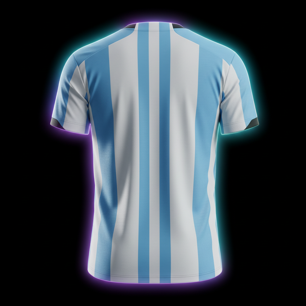 Plain Argentina Jersey Back 1:1