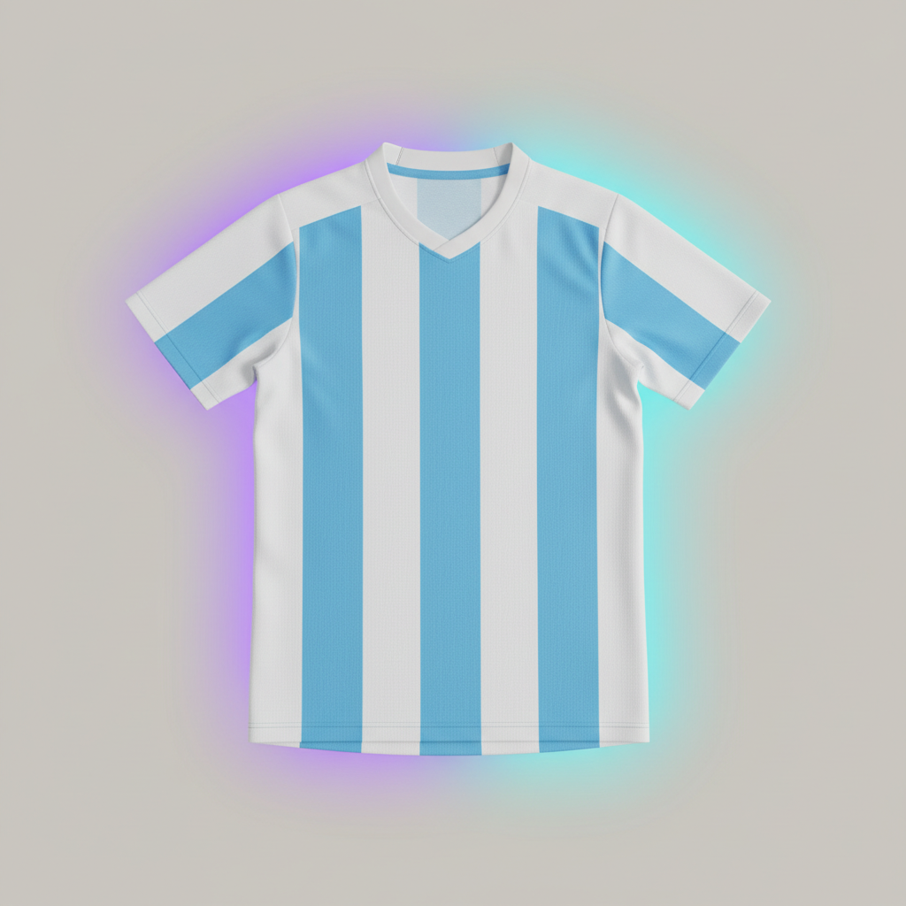 Plain Argentina Jersey Flat Lay 1:1