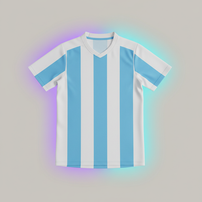 Plain Argentina Jersey Flat Lay 1:1